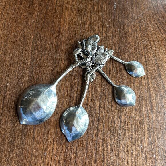 Ganz ER21865 4-Piece Set Birds Measuring Spoons silver - Picture 6 of 6